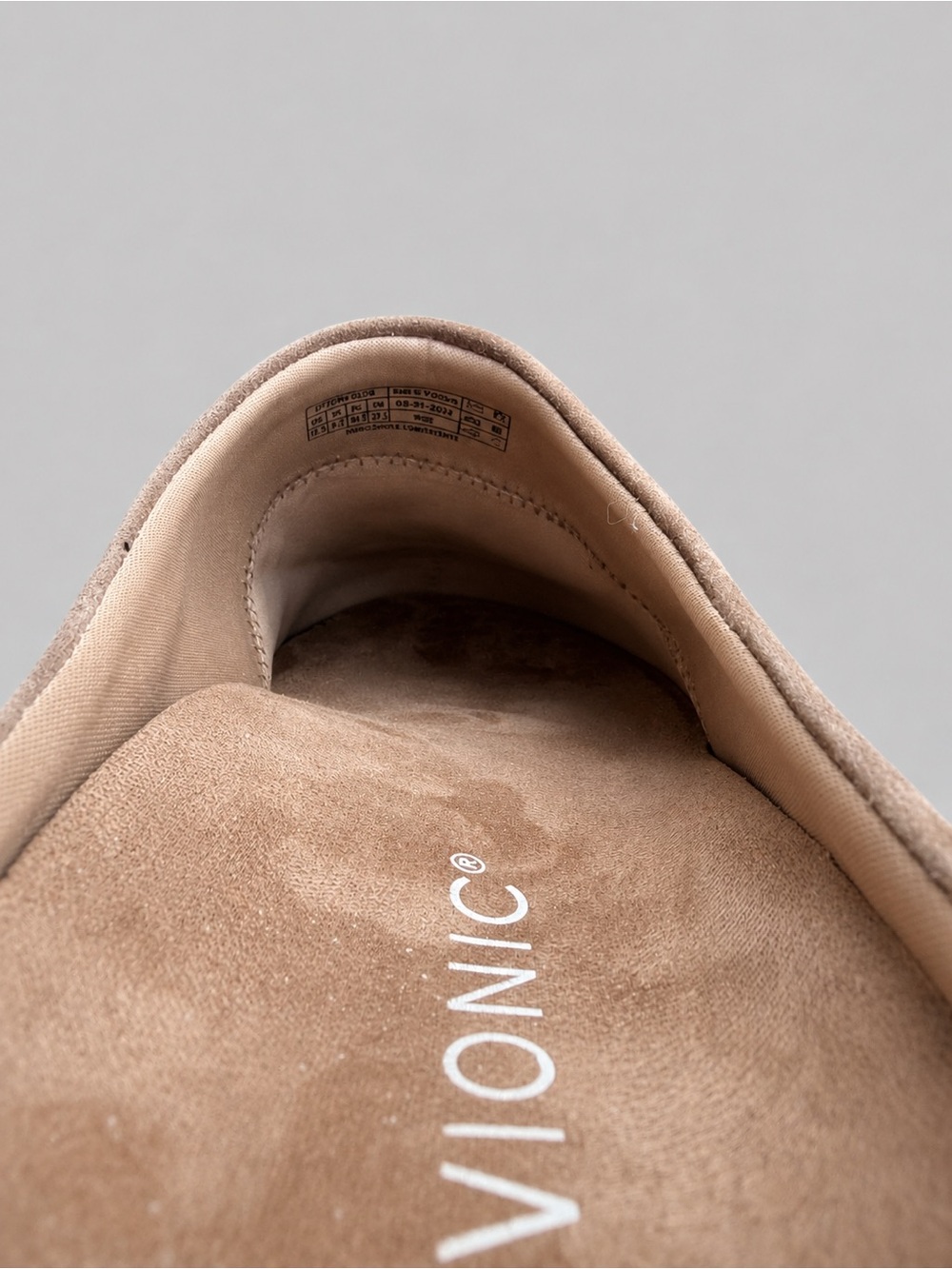 Vionic Uptown Clog Suede Mule – Taupe – Men’s 10.5 Wide - Picture 6 of 9